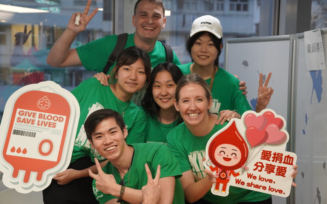 The HKU disciples excited to give their blood!